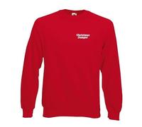 The Dragons Den Adults No Frills Basic Dull Mans Boring Xmas Festive Red Christmas Jumper [Red - XX-Large]