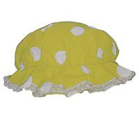 The Dragons Den Adults Old England Victorian Milk Maid Mobcap Pantomime Fancy Dress Novelty Mop Hat [Yellow & White]