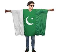 The Dragons Den Adults Pakistan National Flag Poncho Patriotic Supporters Fancy Dress Costume [One Size]
