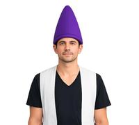 The Dragons Den Adults Plain Coloured Garden Gnome Pointy Hat Fancy Dress Headwear