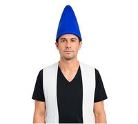 The Dragons Den Adults Plain Coloured Garden Gnome Pointy Hat Fancy Dress Headwear [Blue]