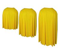 The Dragons Den Adults Plain Yellow Superhero Cape Fancy Dress Costume Accessory [24"]