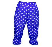 The Dragons Den Adults Polka Dot Frilly Pants Rag Doll Panto Clown Pants Bloomers Fancy Dress [Royal Blue White Spot, S/M]