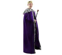 The Dragons Den Adults Purple Royal King Queen Robes & Crown 3 Wise Men Nativity Fancy Dress Costume [One Size]
