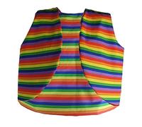 The Dragons Den Adults Rainbow Stripe Gillet Waistcoat LGBT Pride March Festival Fancy Dress [L-XL]