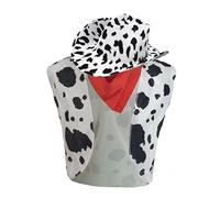 The Dragons Den Adults Rodeo Hoedown Western Cowgirl Waistcoat Neckerchief & Cow Print Cowboy Hat Fancy Dress [S-M]