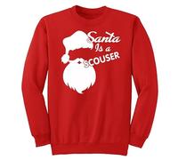 The Dragons Den Adults Santa is a Scouser Liverpool Merseyside Festive Red Christmas Jumper