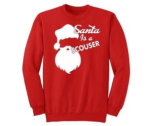 The Dragons Den Adults Santa is a Scouser Liverpool Merseyside Festive Red Christmas Jumper