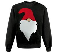 The Dragons Den Adults Scandanavian Festive Gonk Gnome Nordic Santa Claus Black Unisex Christmas Jumper [Red - XX-Large]
