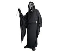 The Dragons Den Adults Screaming Movie Ghost Robes Belt Gloves & Overhead Face Mask Halloween Fancy Dress Costume [L-XL]