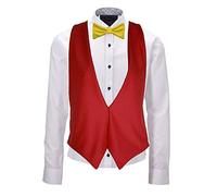 The Dragons Den Adults Spain Espania Spanish National Flag Backless Waistcoat & Bowtie Fancy Dress [L/XL]