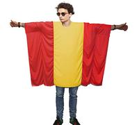 The Dragons Den Adults Spain Spanish National Flag Poncho Patriotic Supporters Fancy Dress Costume [One Size]