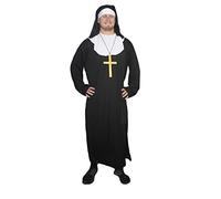 The Dragons Den Adults Stag Do Stag Night Nun Robes, Habit & Cross Stag Party Drag Fancy Dress Costume [Traditional, S-M]