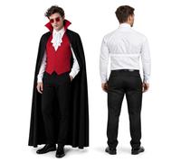 The Dragons Den Adults Transylvanian Vampire Count Dracula Halloween Fancy Dress Costume [S-M]
