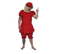The Dragons Den Adults Ugly Sisters Twanky Panto Dame Twankey Pantomime Drag Act Fancy Dress Costume [L-XL, Red & Black]