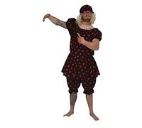 The Dragons Den Adults Ugly Sisters Twanky Panto Dame Twankey Pantomime Drag Act Fancy Dress Costume [S-M, Black & Red]