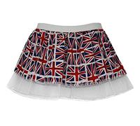 The Dragons Den Adults Union Jack 12" (30cm) Length Pleated Tutu Skirt Great Britain National Flag Fancy Dress [S-M]
