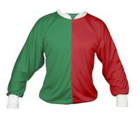The Dragons Den Adults Unisex Jockey Jersey Shirt ONLY Horse Racing Top Group Fancy Dress Emerald Green & Red