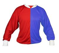 The Dragons Den Adults Unisex Jockey Jersey Shirt ONLY Horse Racing Top Group Fancy Dress[Red&Blue]