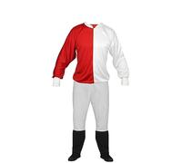 The Dragons Den Adults Unisex Jockey Silks Colours Jersey Top & Jodhpurs Horse Racing Cheltenham National Fancy Dress Costume [Red & White]