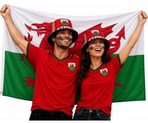 The Dragons Den Adults Wales Bucket Hat 5ft x 3ft Flag & Face Paints St Davids Day Supporters Kit