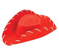 The Dragons Den Adults Western Jessy Eva Foam Red Cowboy Sombrero Sheriff Frontier Cowboy Hat Fancy Dress Costume Accessory Headwear [x1 Piece]
