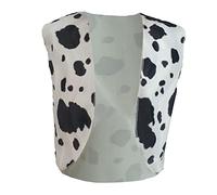 The Dragons Den Adults Wild West Western Cowboy Cowgirl Black & White Cow Print Waistcoat Fancy Dress [S-M]