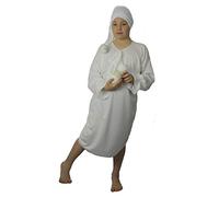 The Dragons Den Childs Ebeneezer Scrooge Night Gown & Cap Christmas Panto World Book Day Movie Fancy Dress Costume [Age 10-12 Years] White
