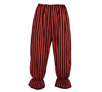 The Dragons Den Childs Long Red & Black Vertical Stripe Bloomers [8-12yrs]