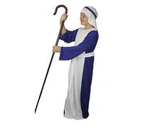 The Dragons Den Childs Shepherd Christmas Xmas Nativity Wiseman Fancy Dress Costume [Blue Age 4-7 Years]