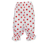 The Dragons Den Childs White & Red Polka Dot Panto Dame Short Length Bloomers Pantomime Fancy Dress [Age 4-7yrs]