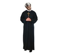 The Dragons Den Father Ted Irish TV Show Priest Vicar Religious Fancy Dress Costume [S-M]