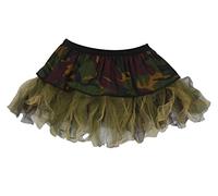 The Dragons Den Ladies 12" Camouflage Soldier Cyber Tutu Skirt Army Girl Fancy Dress[8-14 Uk]