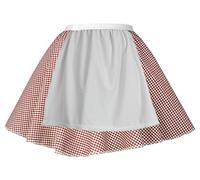 The Dragons Den Ladies Little Red Hood World Book Day Fancy Dress Gingham Skirt [Standard]