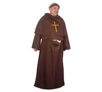 The Dragons Den Medieval Friar Tuck Merry Men Monk Gothic Viking Religious Halloween Fancy Dress Costume [Standard]