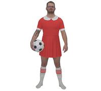 The Dragons Den Mens Red Football Dress Costume Funny Soccer Fancy Dress [L/XL]