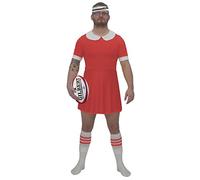 The Dragons Den Mens Red Wales Rugby Sports Supporter Dress Funny Stag Party Fancy Dress [L/XL]