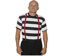 The Dragons Den Tweedle Dee or Tweedle Dum Alice In Wonderland Fancy Dress Single Costume [Medium 34"-36", T-Shirt, Red Braces & Bald Cap]