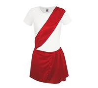 The Dragons Den Womens School Sports Day PE Kit 1980s Style Gym Slip Physical Education Fancy Dress Costume [Medium,Red]