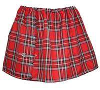 The Dragons Den Womens Tartan Mini Kilt Red Royal Stewart Burns Night Scottish Fancy Dress[Plus Size]