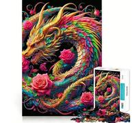 The Dragons Garden Jigsaw Puzzles for Adults 1000 Piece Memory Boost Cozy Time Pattern Assembly Santa Wish List (38x52cm)