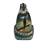 The Dragon'S Green Eyes Sling Chest Bag - Slim Sling Backpack For Men Women Lightweight Travel Shoulder Bag Crossbody Casual Daypack