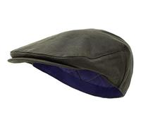 The Drake - Waterproof - Traditional Wax Flat Cap - Dark Olive - 60cm