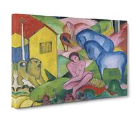 The Dream By Franz Marc Canvas Print | Gallery Wrapped 30mm Frame Wall Art | 30x20 inches | Ready to Hang | Classic Picture | Living Room Bedroom Lounge Office