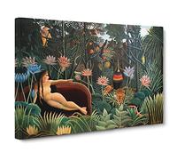 The Dream By Henri Rousseau Canvas Print | Gallery Wrapped 30mm Frame Wall Art | 24x16 inches | Ready to Hang | Classic Picture | Living Room Bedroom Lounge Office