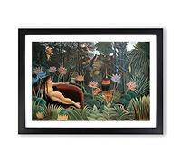 The Dream by Henri Rousseau Framed Wall Art Print A2 Black