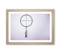The Dream Catcher Framed Print | A2 Oak Framed Wall Art | Ready to Hang | Modern Nature Picture | Living Room Bedroom Lounge Office