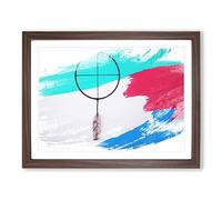 The Dream Catcher V2 Modern Framed Wall Art Print, Ready to Hang Picture for Living Room Bedroom Home Office Décor, Walnut A3 (46 x 34 cm)
