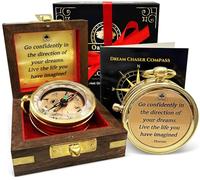 The Dream Chaser Compass in Wooden Box - 2025 Graduation Gifts for Him, College, High School, Birthday Gift Idea for Son, Boys, Daughter - Greeting Card Included