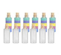 The Dreidel Company Clear Plastic Sand Art Bottles with Cork Stoppers, 2 Oz Cork Bottle, Mini Vial Potion Bottles for DIY Arts & Crafts, Wish & Message in a Bottle (12-Pack)